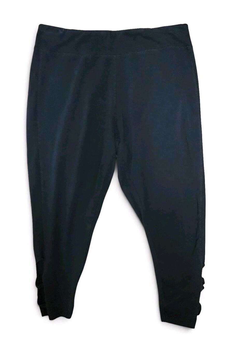 French Laundry Black Leggings Womens Size 2X Soft Comfort Stretchy Cropped Pants